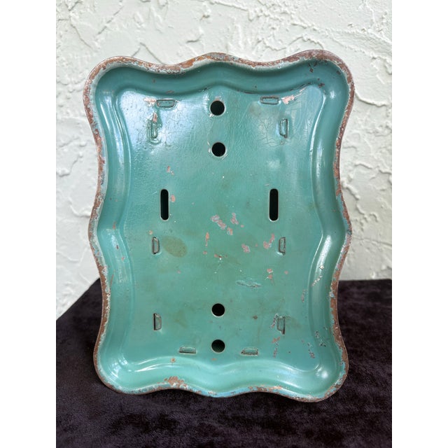 Antique 1906 Triner “Perfection” Family Kitchen Scale in Original Aqua Paint For Sale - Image 9 of 12