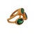 Metal Cleopatra Jade & Gold Adjustable Ring, Size 4 For Sale - Image 7 of 8