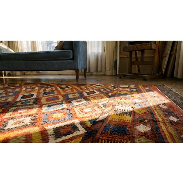 19th Century Afghan Maimana Flat-Weave Carpet For Sale - Image 15 of 15