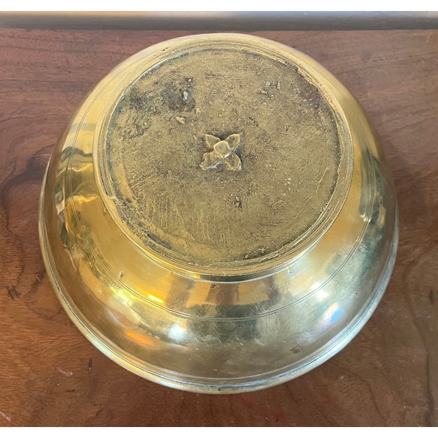 Antique 18th Century Dutch Brass Footed Fruit Bowl For Sale - Image 15 of 18