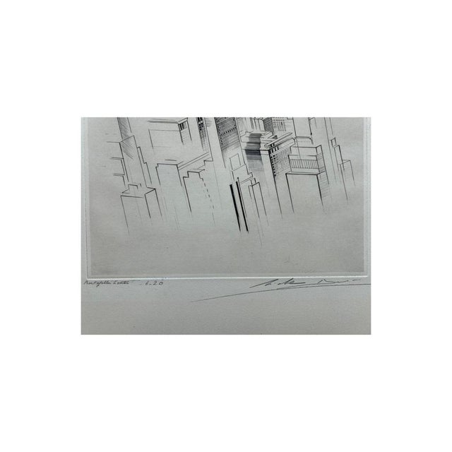 Michel Beret, Rockefeller Center, Original Engraving For Sale - Image 6 of 8