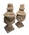 This striking pair of vintage Italian finials showcases the enduring beauty of hand-carved granite. Crafted with a...