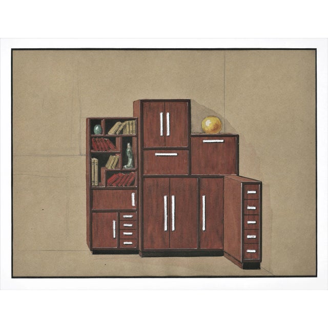 1930 French Art Deco Furniture Drawing Design For Sale In New York - Image 6 of 6
