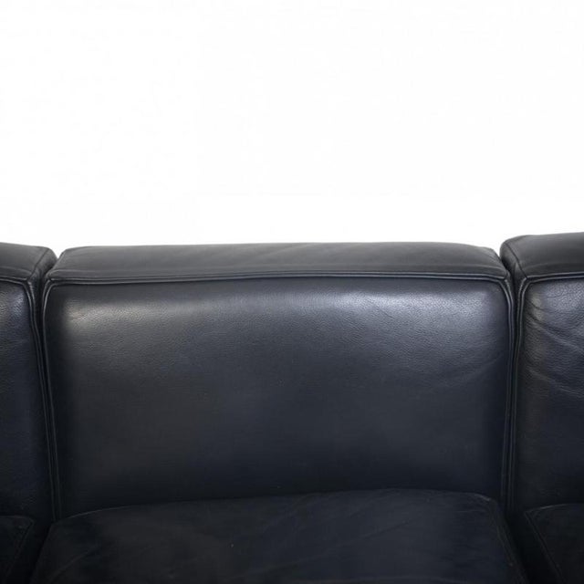 2000 - 2009 Vintage LC2/3 Three-Seater Sofa in Black Pelle Leather by Le Corbusier, 2000s For Sale - Image 5 of 18