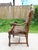 Antique Carved Wood Spanish Revival Arm Throne Chair W/ Leopard Tiger Jungle Cat Velvet Upholstery For Sale - Image 14 of 17