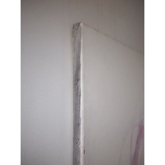 Wood Original Lucho Rossi Large-Scale Abstract Expressionist Female Portrait Acrylic on Canvas Painting For Sale - Image 7 of 12