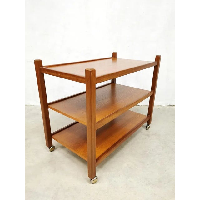 1950s Mid-Century Danish Teak Serving Trolley For Sale - Image 5 of 5