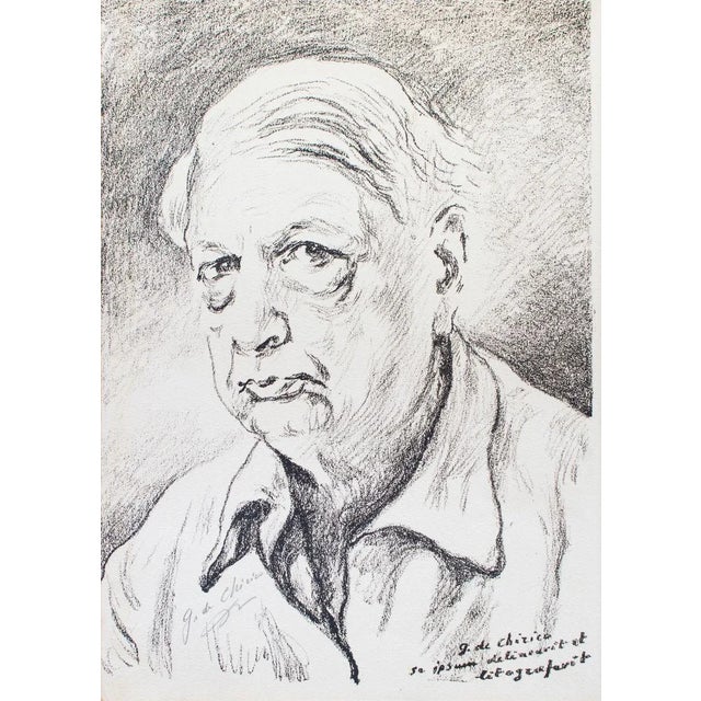 Self Portrait - Original Lithograph by Giorgio De Chirico - 1968 1968 For Sale - Image 3 of 5