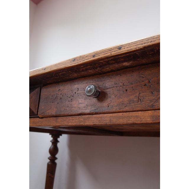 Antique Farmhouse Kitchen Table in Pine, France, 1880-1910 For Sale - Image 5 of 14