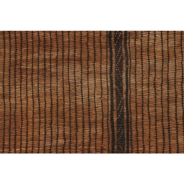 Vintage Tuareg Runner Mat, Brown and Beige Striped Patterns - Rug & Kilim For Sale In New York - Image 6 of 7