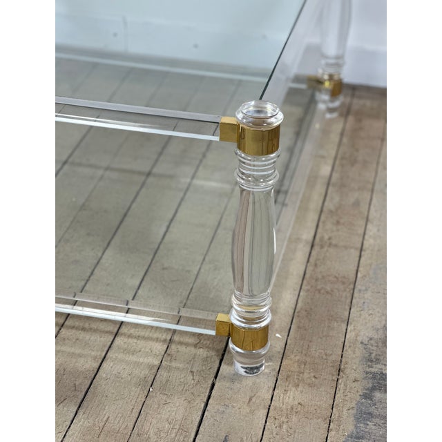 Hollywood Regency Coffee Table in Altuglass and Glass, 1970s For Sale - Image 4 of 9