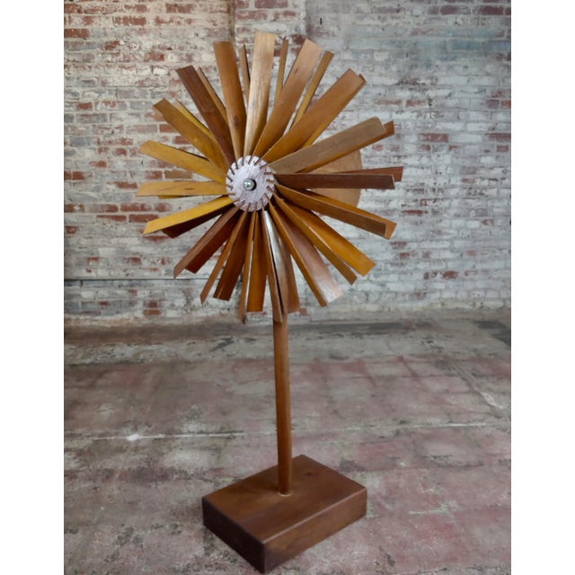 Double Propeller Wooden Mid-century Weather Vane. size 28 x 41 x 50" A beautiful piece that will add to your décor!