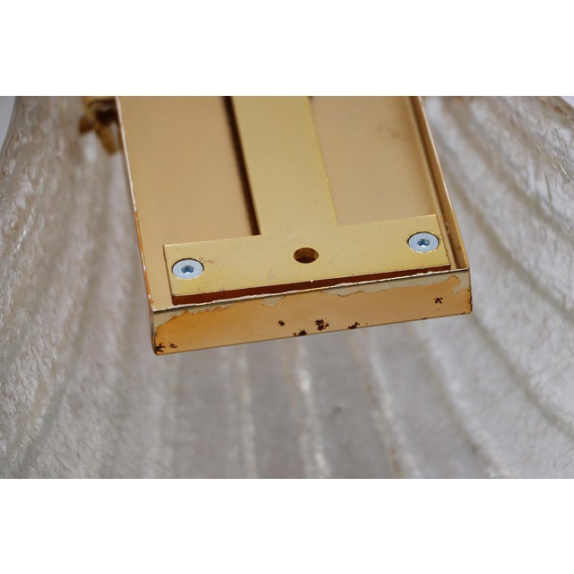 Set of Three Vintage Murano Glass and Brass Wall Sconce, 1970 For Sale - Image 16 of 17