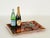Spectacular midcentury serving tray in an incredibly charming tortoiseshell effect lucite and brass. This incredibly...