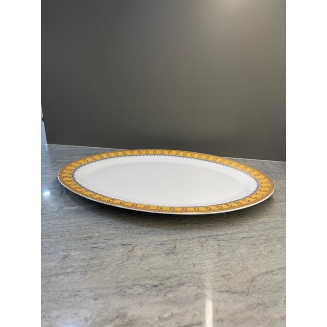 Neoclassical Vintage Casati Fine Porcelain Bavaria Design Serving Platter For Sale - Image 3 of 5