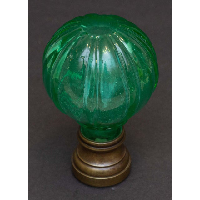 Antique French Blown Glass Newel Post Finial Chairish