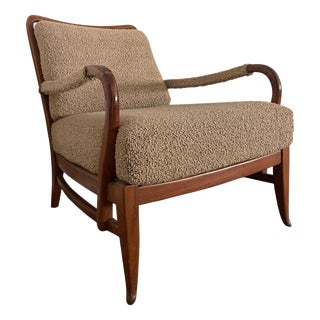 Large Scandinavian Lounge Chair, Sweden, 1940s For Sale