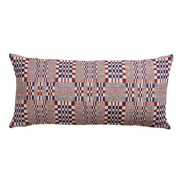 Schumacher Brimfield 24" Lumbar Pillow In Americana For Sale