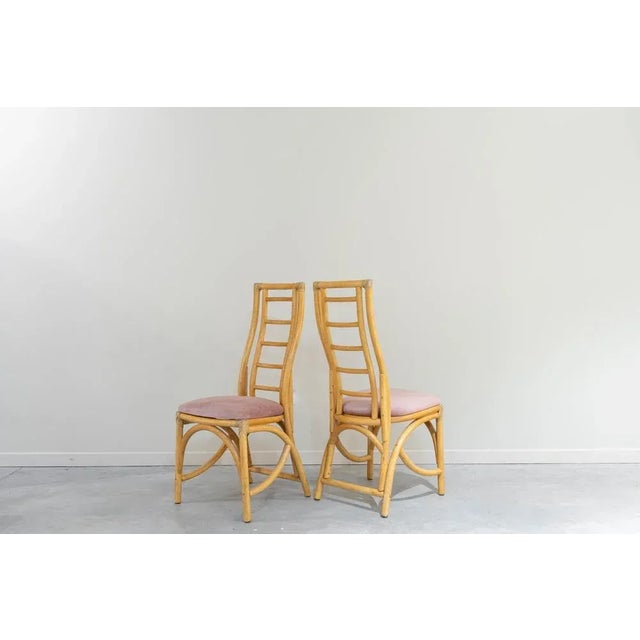 Vintage Bamboo Chairs, 1970s, Set of 6 For Sale - Image 4 of 9