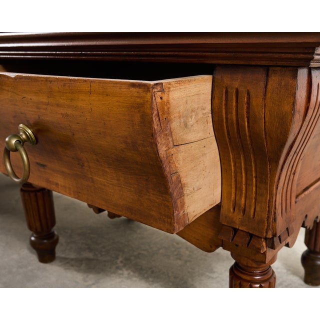 Repurposed 19th C. French Butcher Block Work Table Kitchen Island 8 Ft For Sale - Image 9 of 18