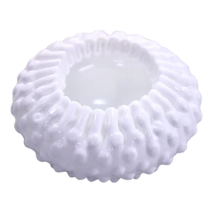 Bright White Milk Glass Cachepot Pin Dish