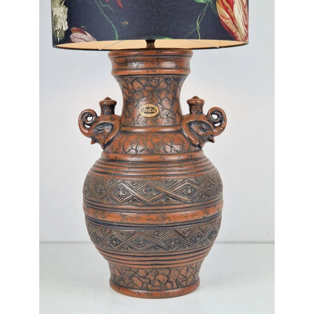 1970s Vintage Fat Lava Jasba Floor Lamp in Ceramic, West-Germany, 1970s For Sale - Image 5 of 9