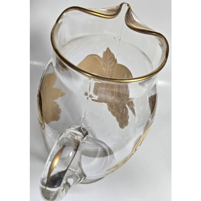 Mid 20th Century Christmas Golden Fruit Pitcher For Sale - Image 13 of 13