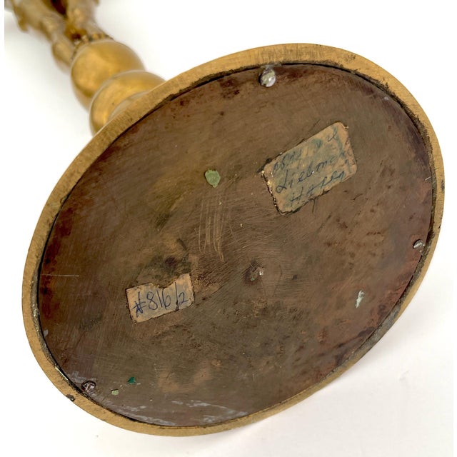 Gold Hans Harry Liebmann, Pair Art Deco Bronze Draped Male Greco-Roman Candelabra For Sale - Image 8 of 18