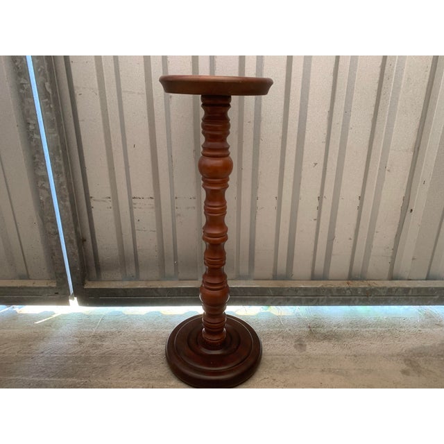 Pedestal Beech Table, 1970s For Sale - Image 13 of 13