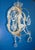Small Vintage Crystal and Glass Chandelier, 1950s For Sale - Image 9 of 12