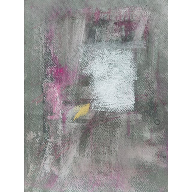 "Threshold of Memory" – Original Painting by Carrie Bergey A moody interplay of muted green, deep magenta, and soft grey...
