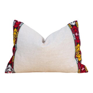 Yamha Linen Tribal Border Pillow For Sale