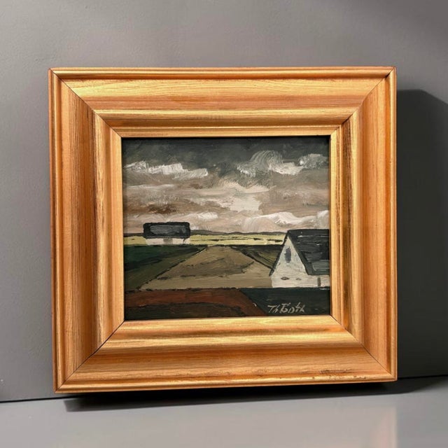 Th. Goth, Landscape Composition, 1950s, Painting, Framed For Sale - Image 11 of 11