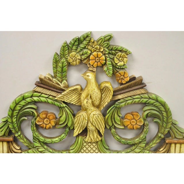 Vintage French Victorian Neoclassical Style Bird 55" Wall Mirror With Arrows For Sale - Image 4 of 12