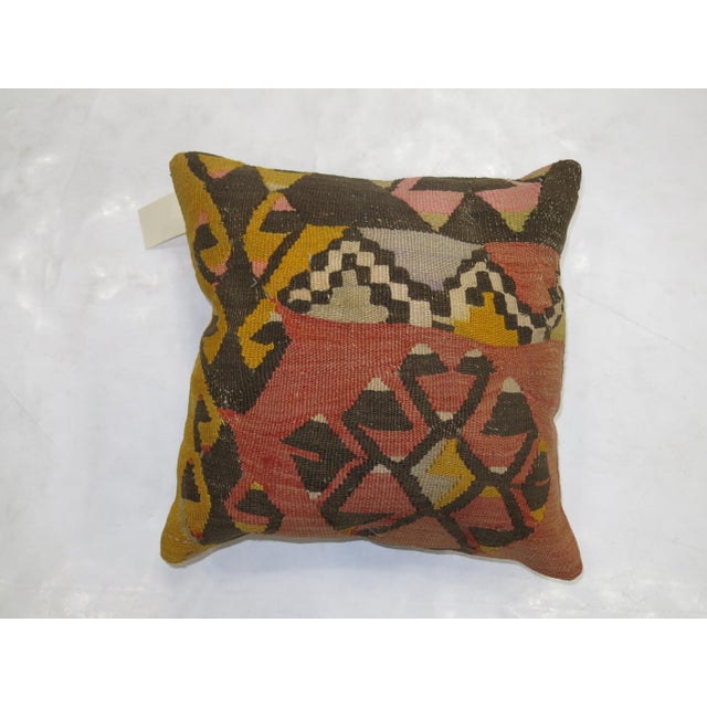Vintage Kilim Pillow For Sale - Image 4 of 5