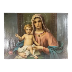 19th Century Italian Old Master Style Painting of the Madonna and the Child