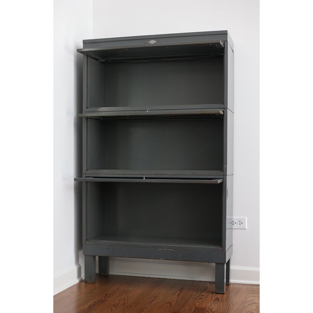 Metal 3Shelf Barrister Bookcase Chairish