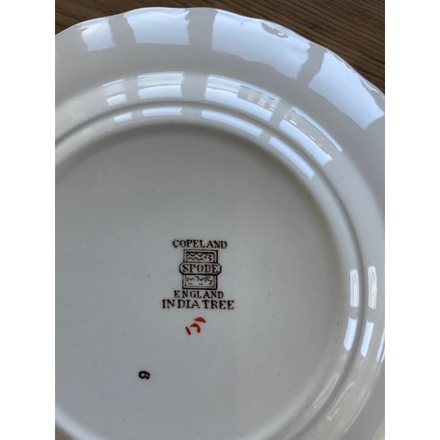 Antique Copeland Spode Orange Rust and Gold Scallop-Edged “India Tree” Bread Plate - 8 Available For Sale In Los Angeles - Image 6 of 8