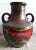 German Fat Lava Style Ceramic Vase with Double Handle & Brown-Red Gradient Glaze, 1960s For Sale - Image 4 of 4