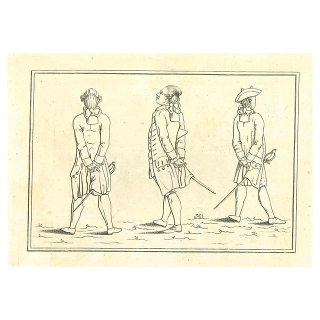 Thomas Holloway, Gentlemen, Original Etching, 1810 For Sale