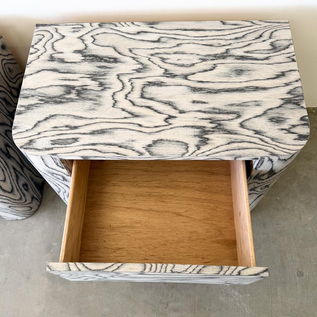 Pair of Postmodern 1980s Grey Nightstands For Sale - Image 12 of 13