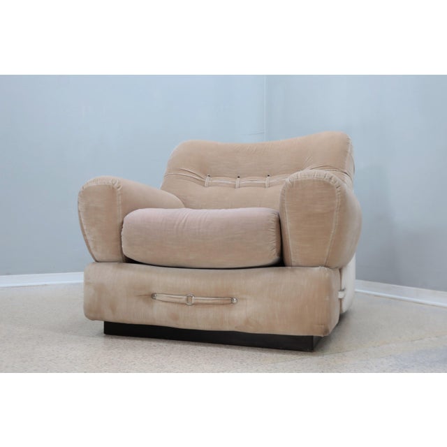 Vintage Velvet Chairs by Guido Faleschini, 1970s, Set of 2 For Sale - Image 4 of 10