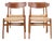 CH23 Dining Chairs with Teak Backrest and Woven Seat by Hans J. Wegner for Carl Hansen & Søn, 1960, Set of 4 For Sale