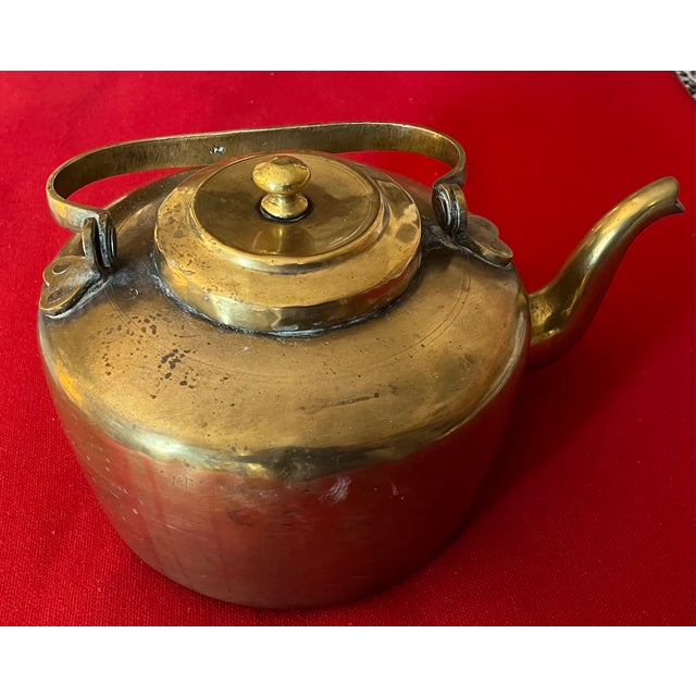 19th Century Antique 19th Century English Colonial Brass Tea Kettle For Sale - Image 5 of 18