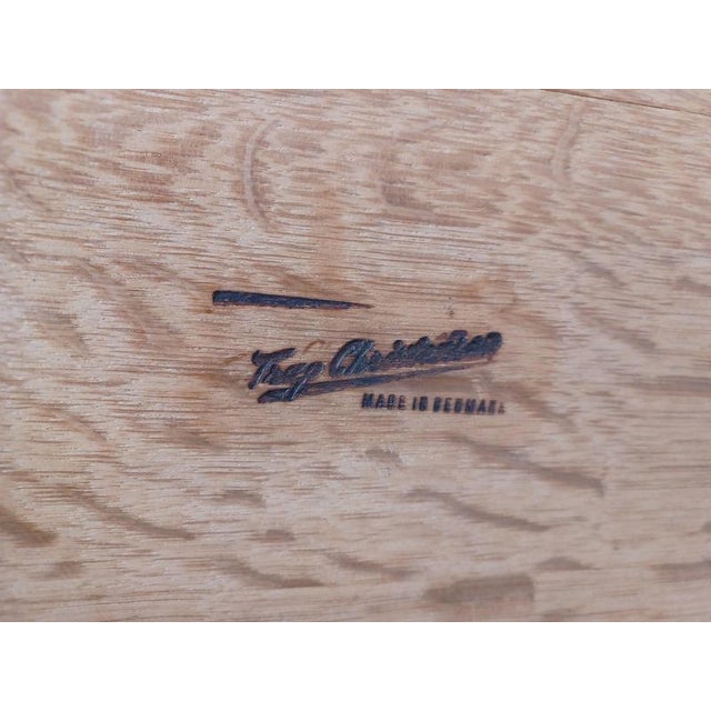 Wood Refinished Brutalist Oak Coffee Table attributed to Henning Kjærnulf 1960s For Sale - Image 7 of 8