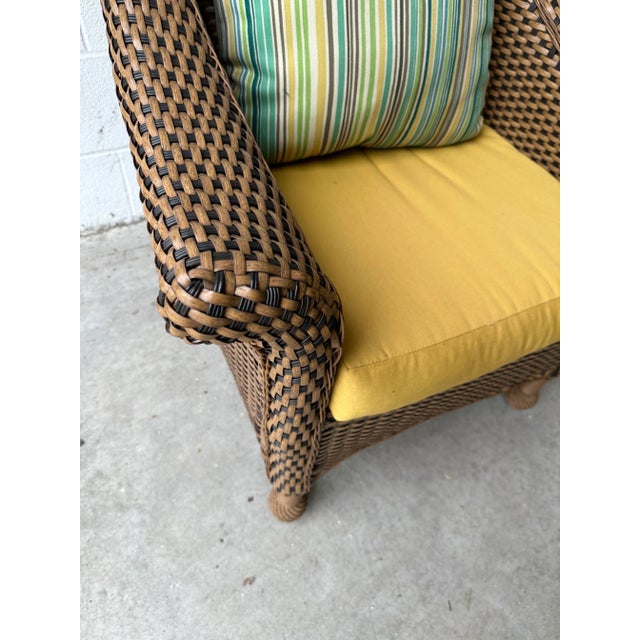 Tommy Bahama Weathered Resin Wicker Chair For Sale In Detroit - Image 6 of 8