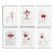 Set of 6 - One-of-a-Kind Organic Modern Botanical Paintings | Herbarium Wall Art | Minimalist Flower Study For Sale
