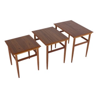 Scandinavian Nesting Tables in Teak, 1960s, Set of 3 For Sale