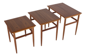 Scandinavian Nesting Tables in Teak, 1960s, Set of 3