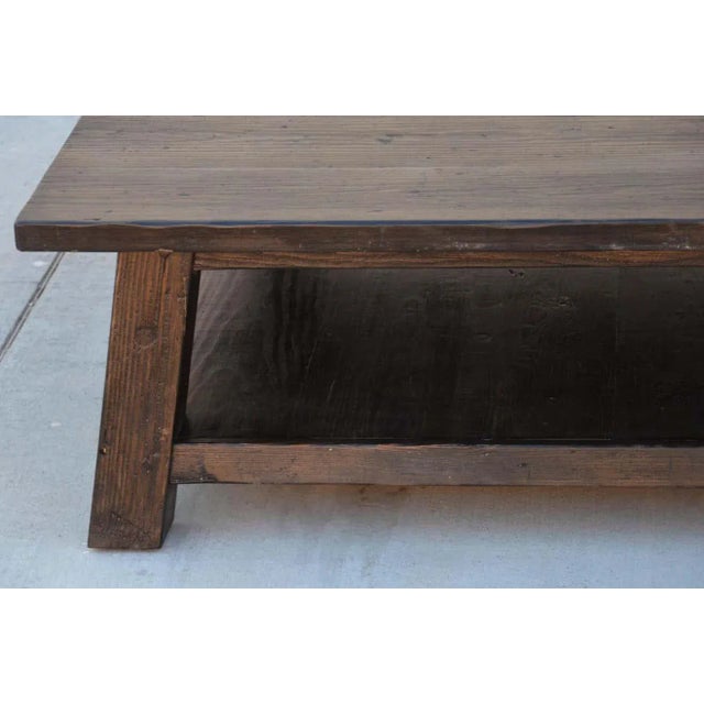American Coffee Table Made from Reclaimed Pine by Petersen Antiques For Sale - Image 3 of 7